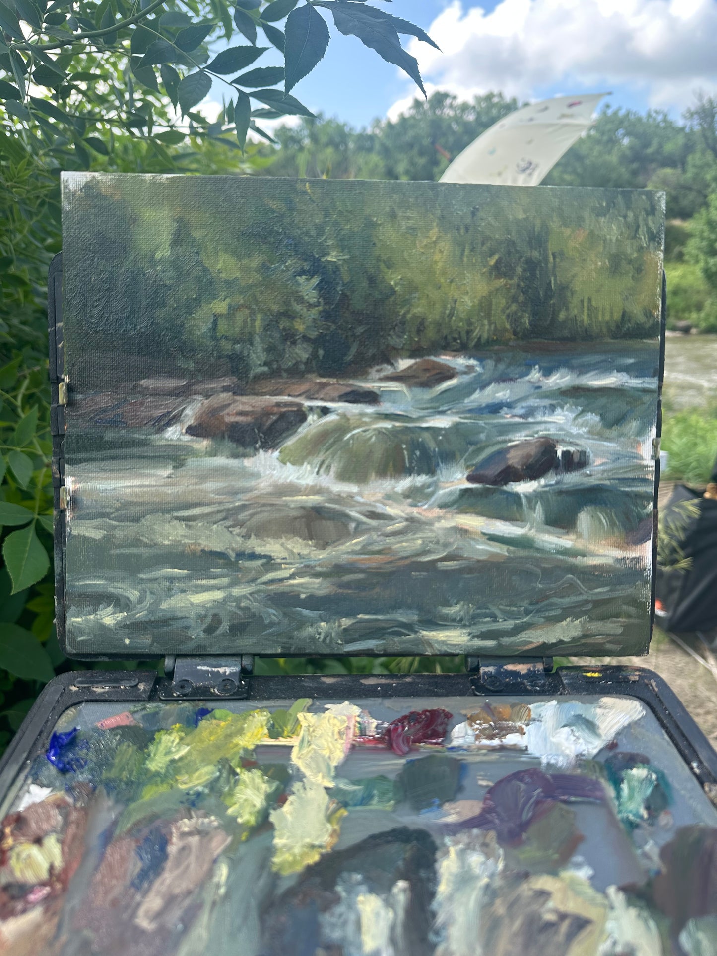 Rapids at Rocky Ford - Plein Air