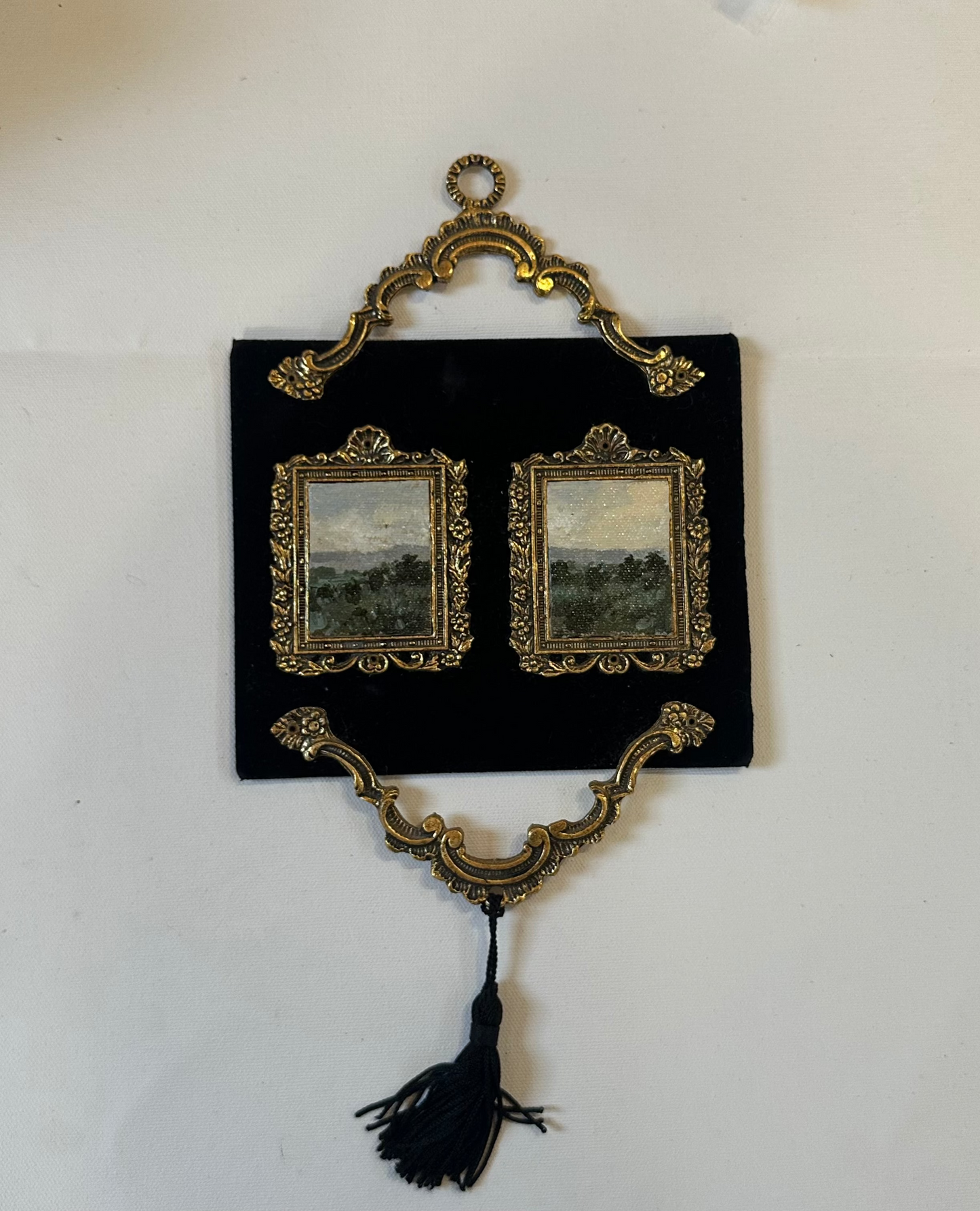 Landscape Diptych in Florentine Frame