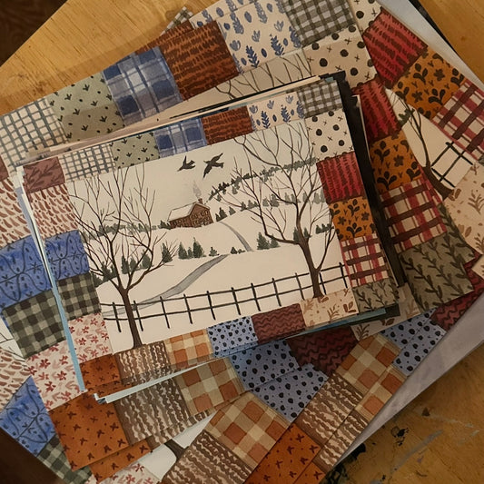 Winter Folk Art Print