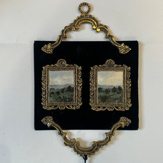 Landscape Diptych in Florentine Frame