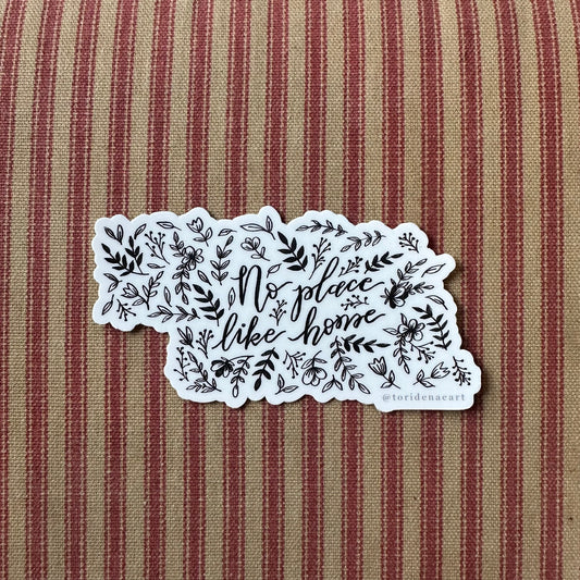 No Place Like Home - Nebraska Sticker