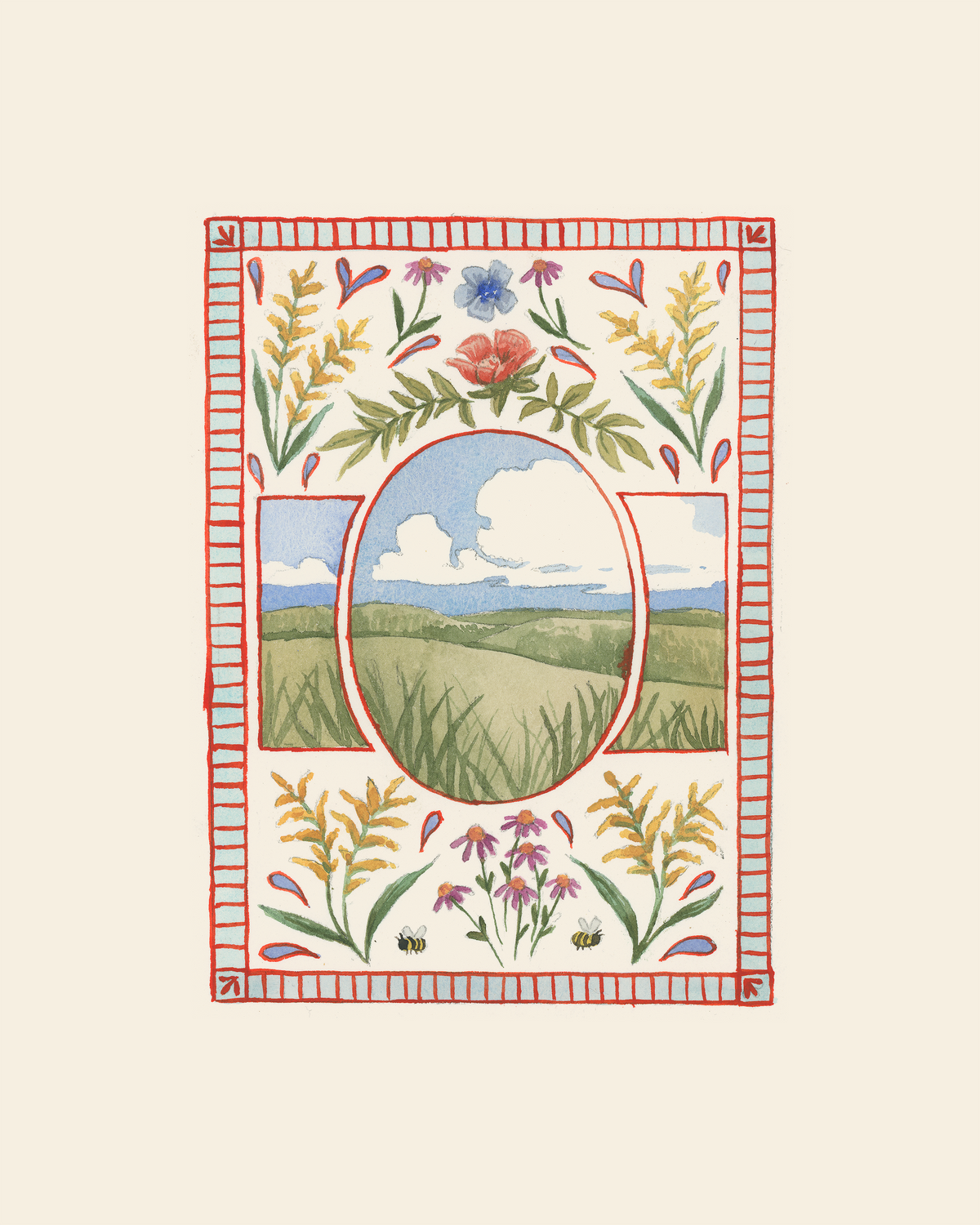 Praires Drawing Prairie Illustration – Tori Denae Art